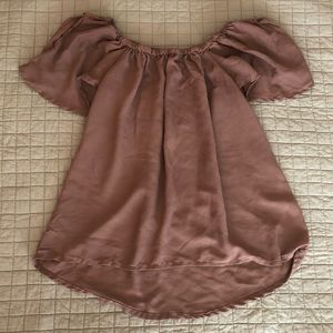 light purple shoulder top